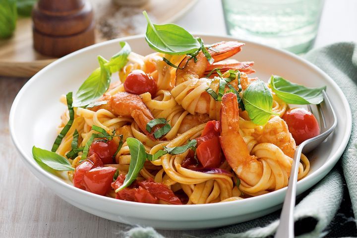 Chilli Prawn and Basil Pasta
 &ndash; Fishcut Seafood